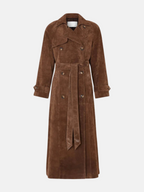 Montavien | Long Suede Trench – Luxury Softness and Contemporary Elegance
