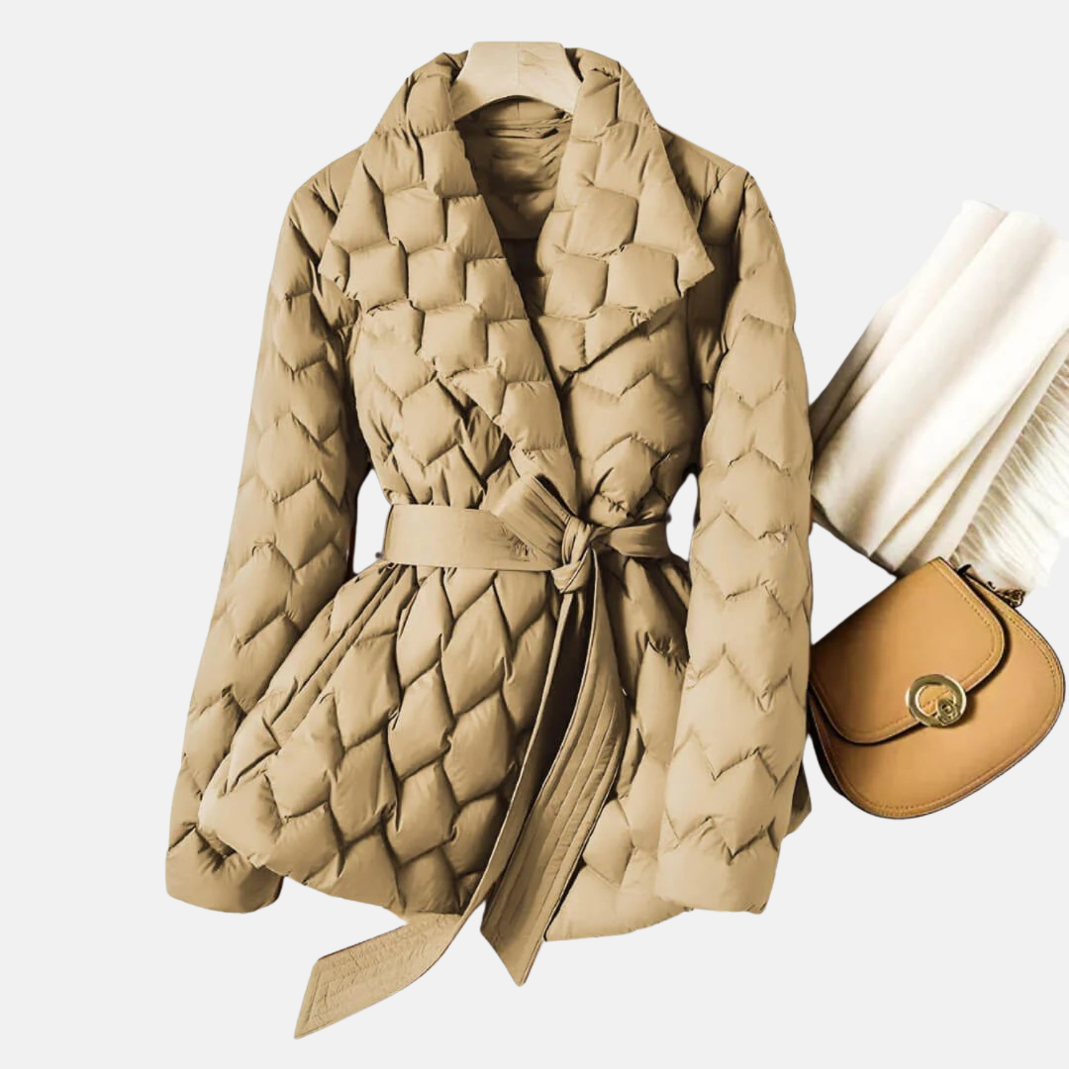 Montavien | Women's Quilted Down Coat – Chic Elegance & Lightweight Warmth