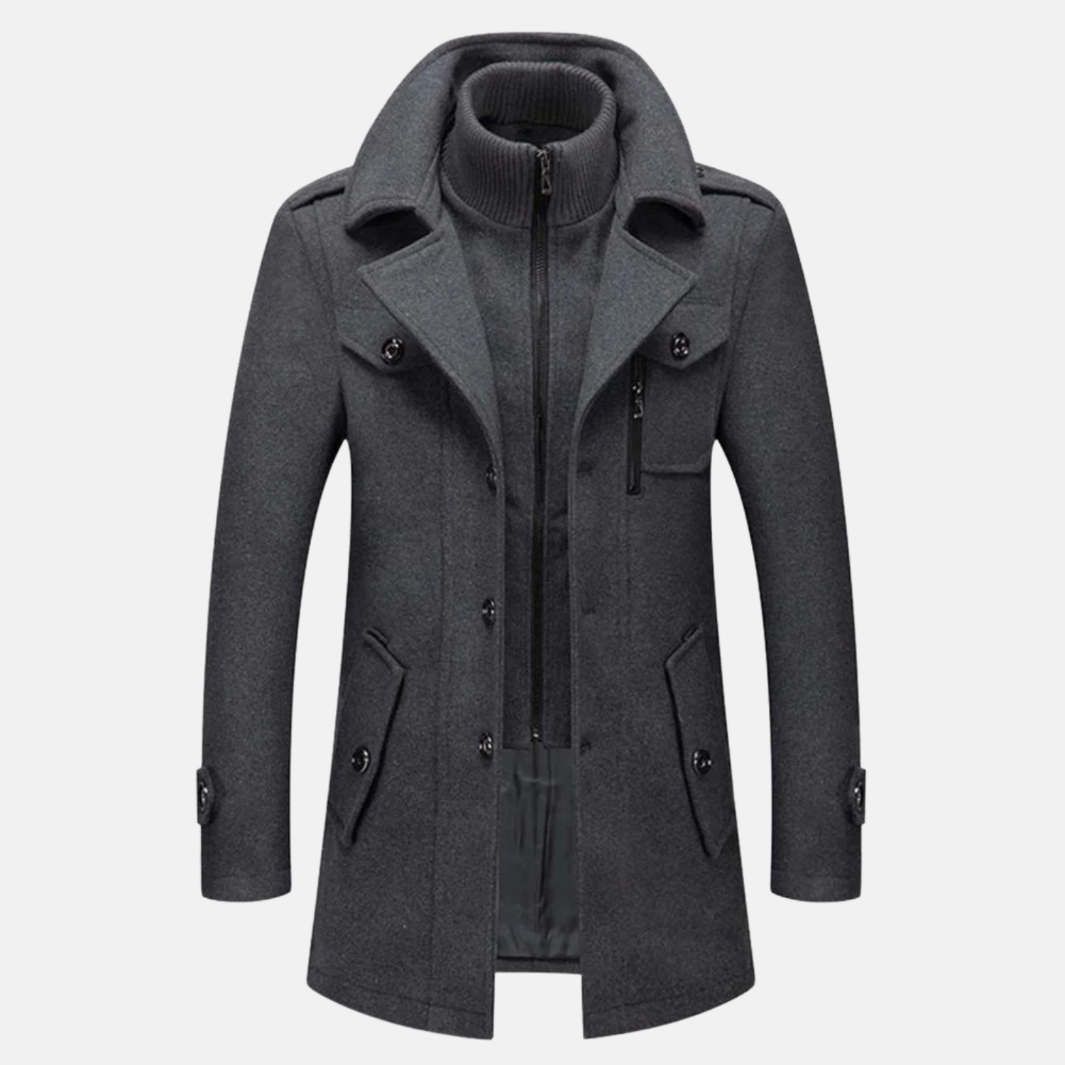 Montavien | Men's Coat – Bimaterial Elegance and Seasonal Protection
