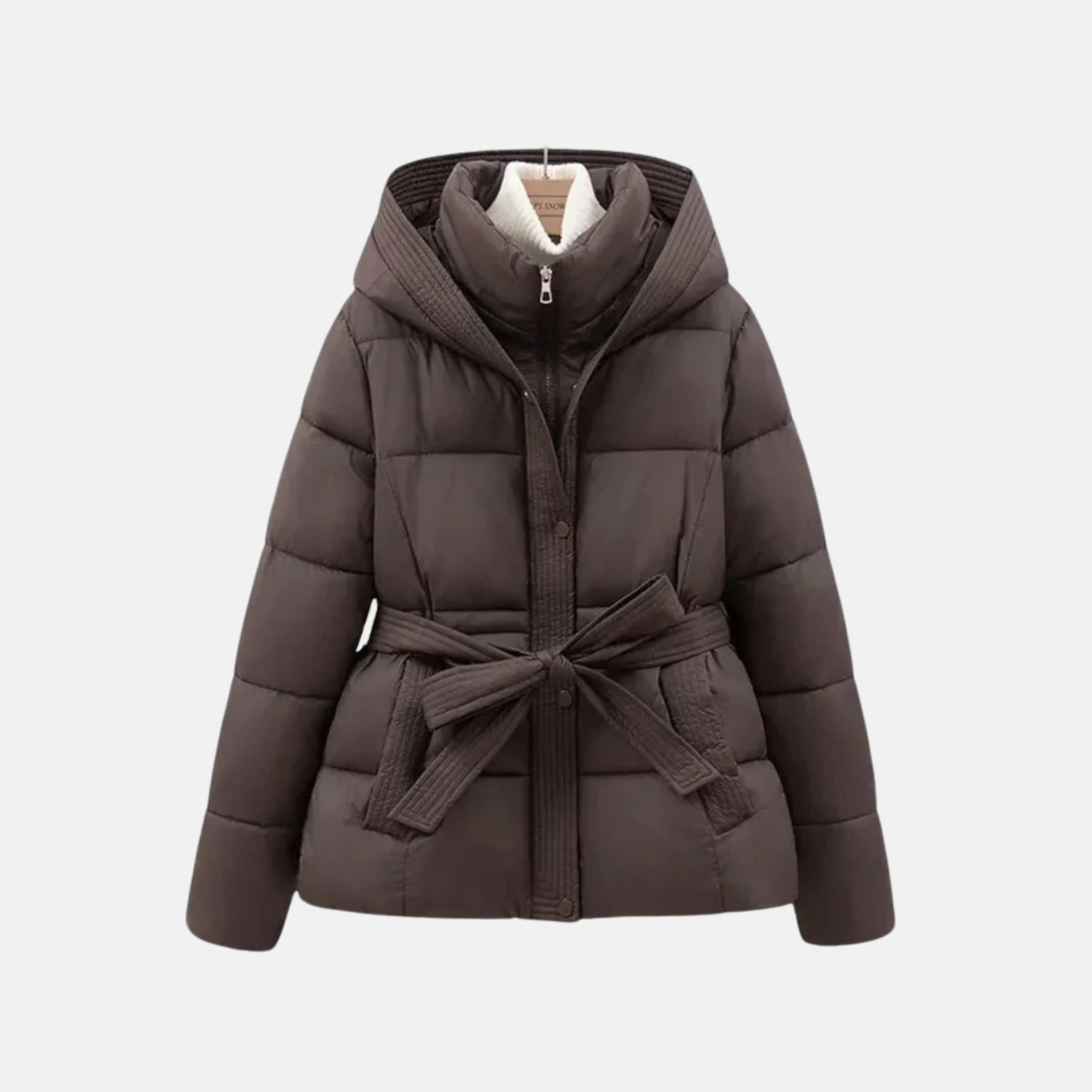 Montavien | Women’s Belted Parka – Deep Warmth and Winter Elegance
