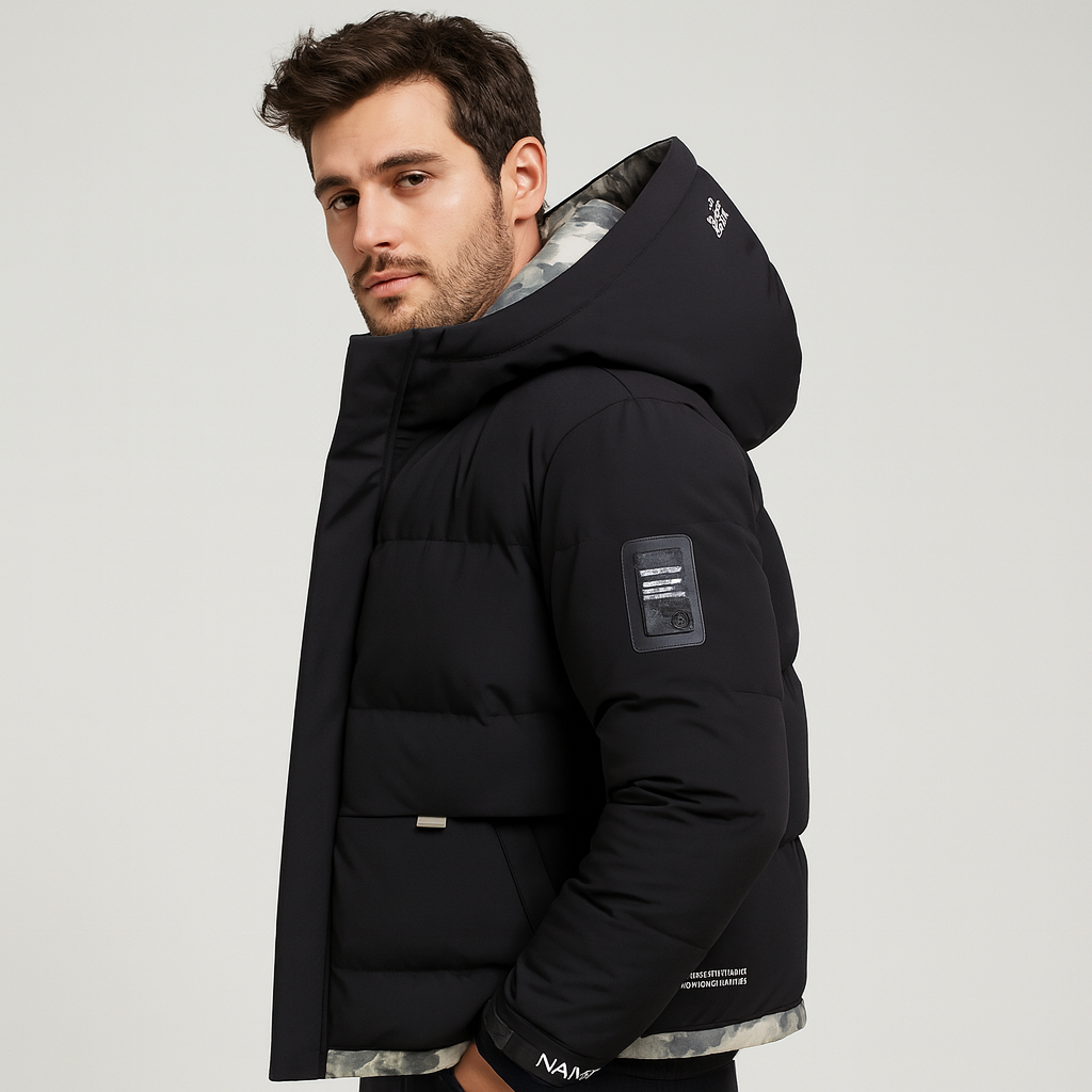 Montavien | Men's Hooded Winter Parka – Thick Warmth and Urban Style