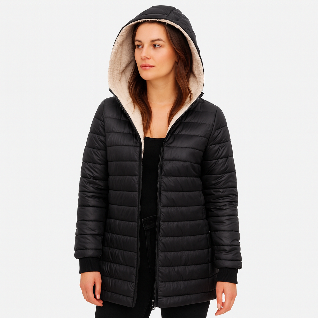 Montavien | Women's Waterproof Jacket with Fleece Lining – Elegant Warmth & Protection