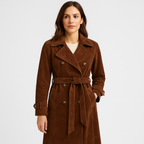 Montavien | Long Suede Trench – Luxury Softness and Contemporary Elegance