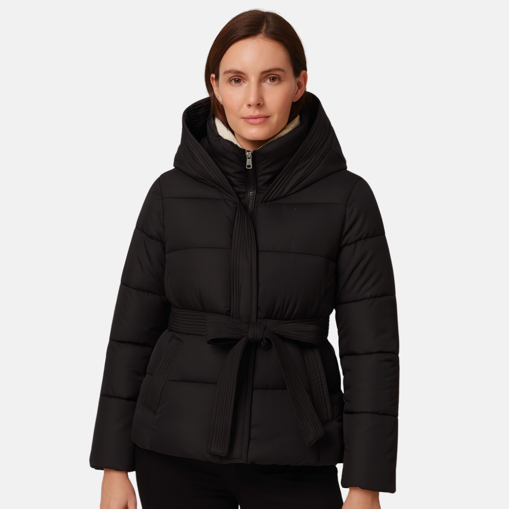 Montavien | Women’s Belted Parka – Deep Warmth and Winter Elegance
